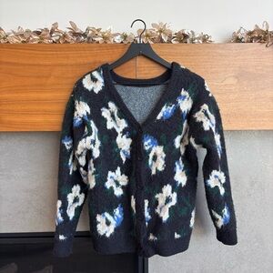 Niko and Abstract V-Neck Cardigan, Size M